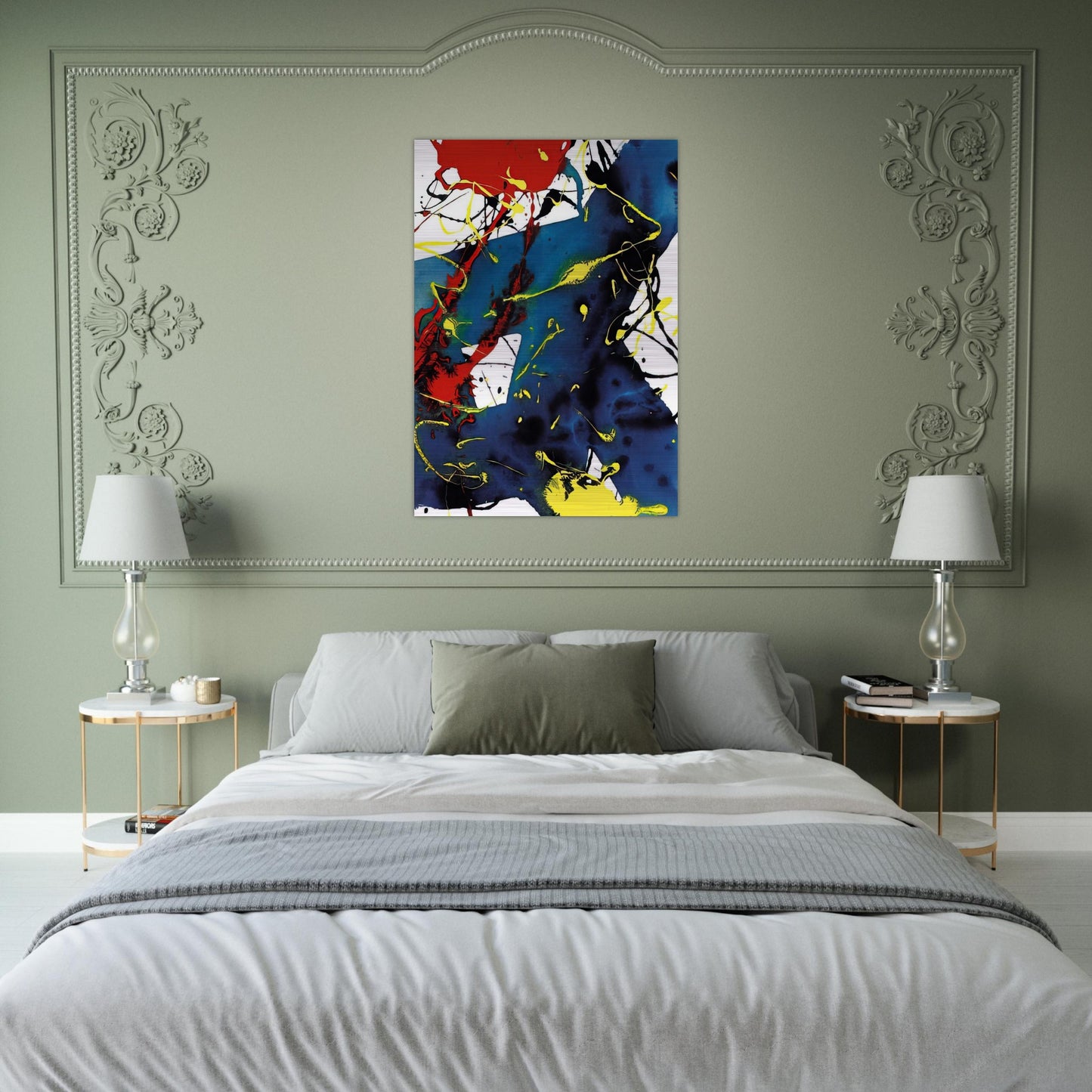 Untitled  SFP94-143  SFF 1813  - Sam Francis Brushed Aluminum Print - 70x100 cm / 28x40 inches | Sam Francis Aluminum Print | Sam Francis Prints