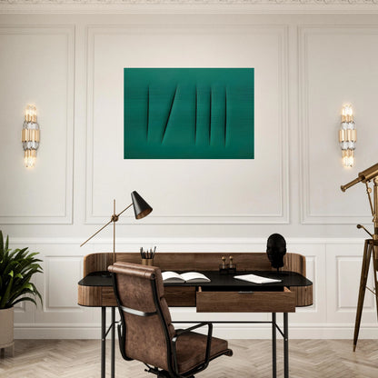 Concept Spatial - Lucio Fontana Brushed Aluminum Print - 70x100 cm / 28x40 inches | Lucio Fontana Aluminum Print | Lucio Fontana Prints