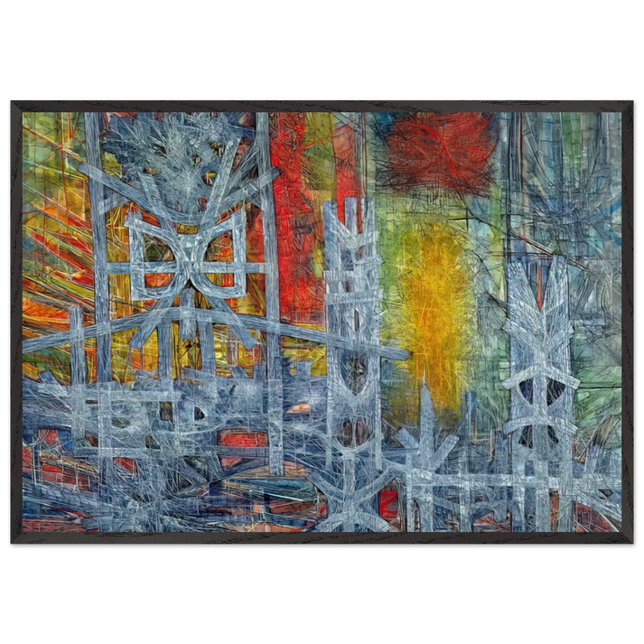 Silence at Sharpeville - 1962 - Jimmy Ernst 70x100 cm / 28x40 inches Framed Art Print – Black Wooden Frame