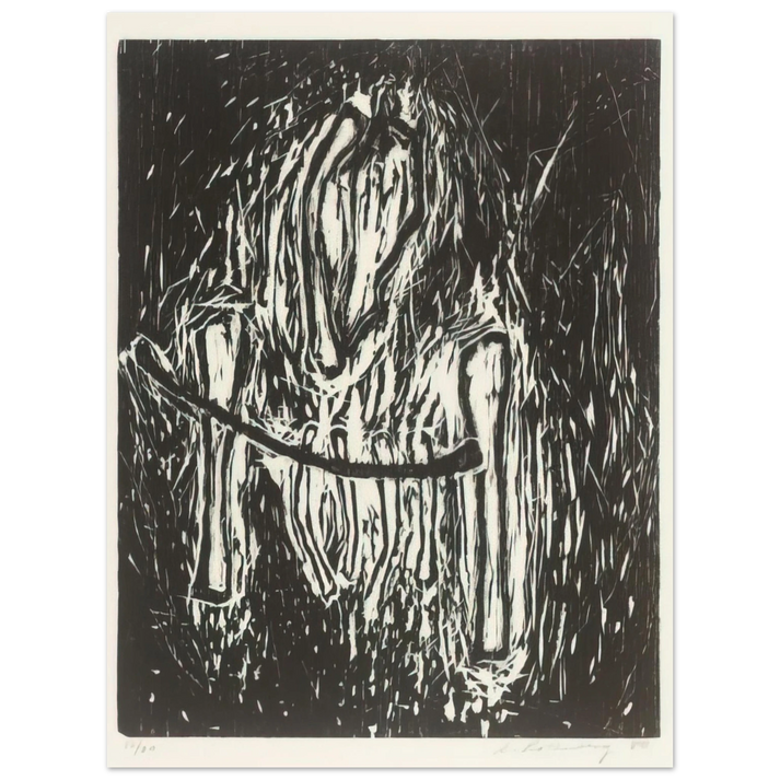 Susan Rothenberg - HEAD AND BONES 1980  75x100 cm / 30x40inches Fine Art Poster