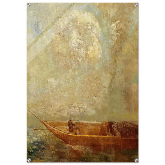 A BOAT - Odilon Redon Acrylic Print - 70x100 cm / 28x40″ inches