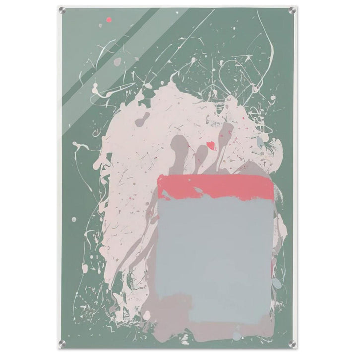 Grey  Blue on Green - 1971 - John Hoyland Acrylic Print - 70x100 cm / 28x40″ inches | John Hoyland Wall Art | John Hoyland Prints