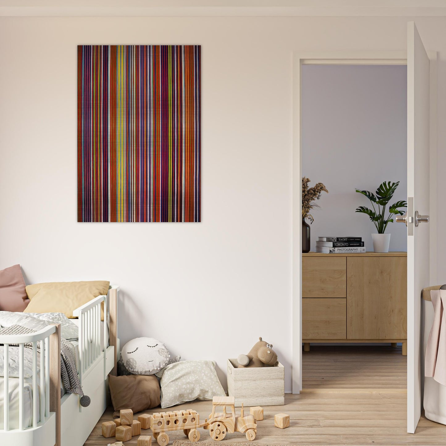 Untitled - 1964 - Gene Davis Brushed Aluminum Print - 70x100 cm / 28x40 inches | Gene Davis Aluminum Print | Gene Davis Prints