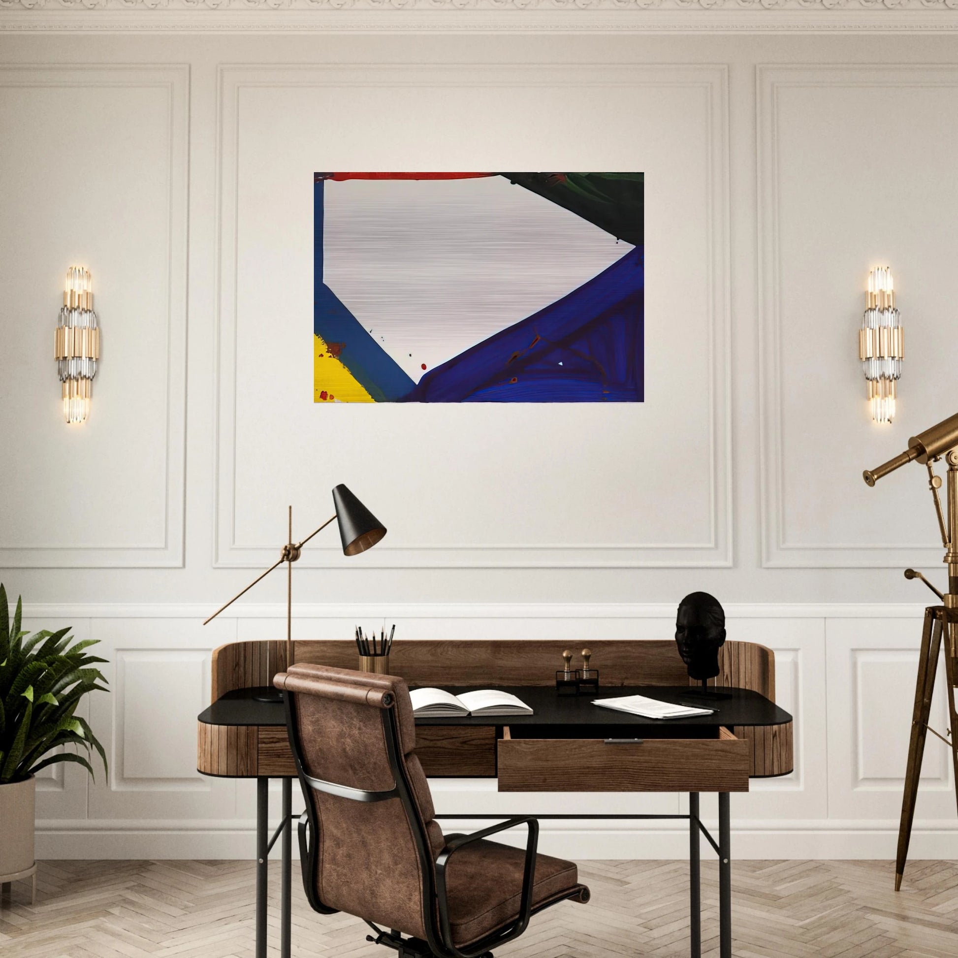 Untitled  Edge  - Sam Francis Brushed Aluminum Print - 70x100 cm / 28x40 inches | Sam Francis Aluminum Print | Sam Francis Prints