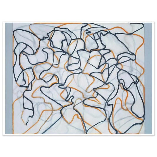 Brice Marden - White Ground Letter - 2010  75x100 cm / 30x40inches Fine Art Poster