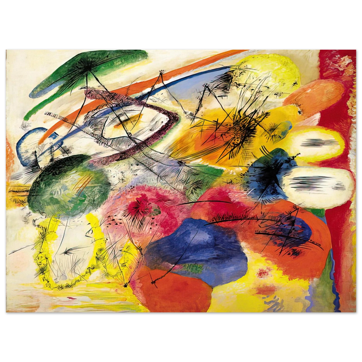 Wassily Kandinsky - BLACK STROKES I 1913  75x100 cm / 30x40inches Fine Art Poster