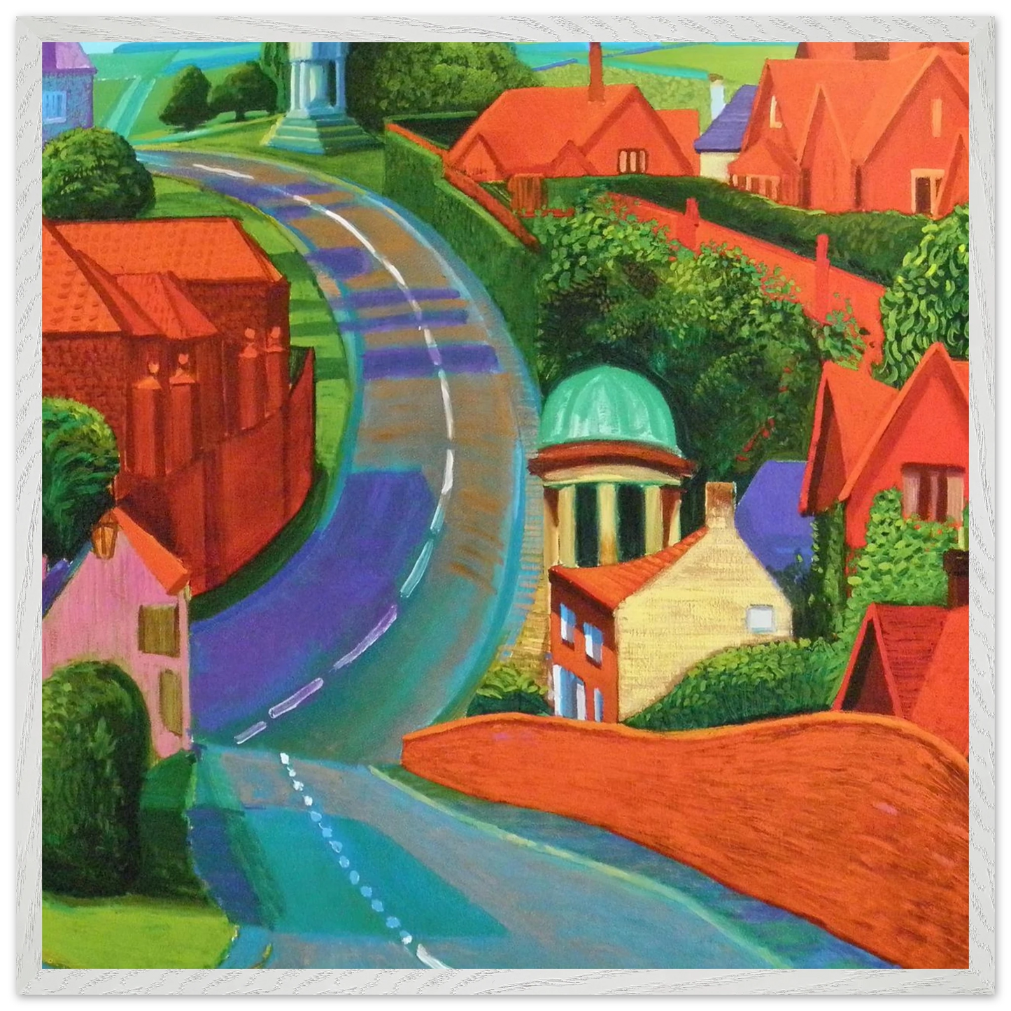 David Hockney - The Road to York Through Sledmere - A1 (59.4 x 84.1  cm) - Fine Art Poster-canvas - -