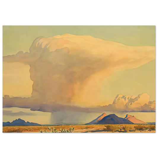 Maynard Dixon - DROUGHT AND DOWNPOUR 1944 Wall art - 13x18 cm / 5x7 Inches - Fine Art Poster - -
