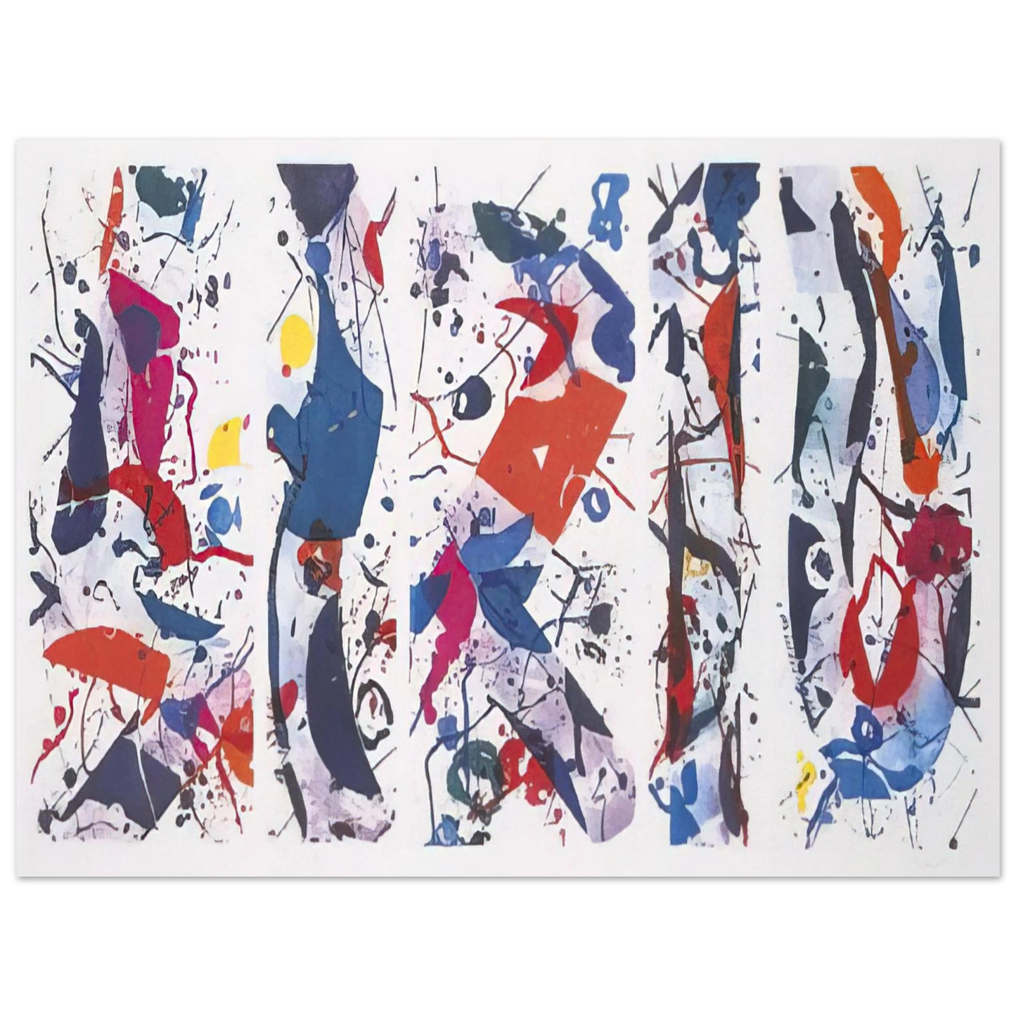 Sam Francis - The Five Continents  75x100 cm / 30x40inches Fine Art Poster