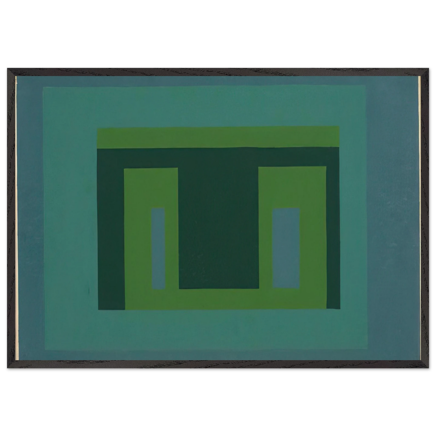 VARIANT ADOBE 1956 - Josef Albers 70x100 cm / 28x40 inches Framed Art Print – Black Wooden Frame