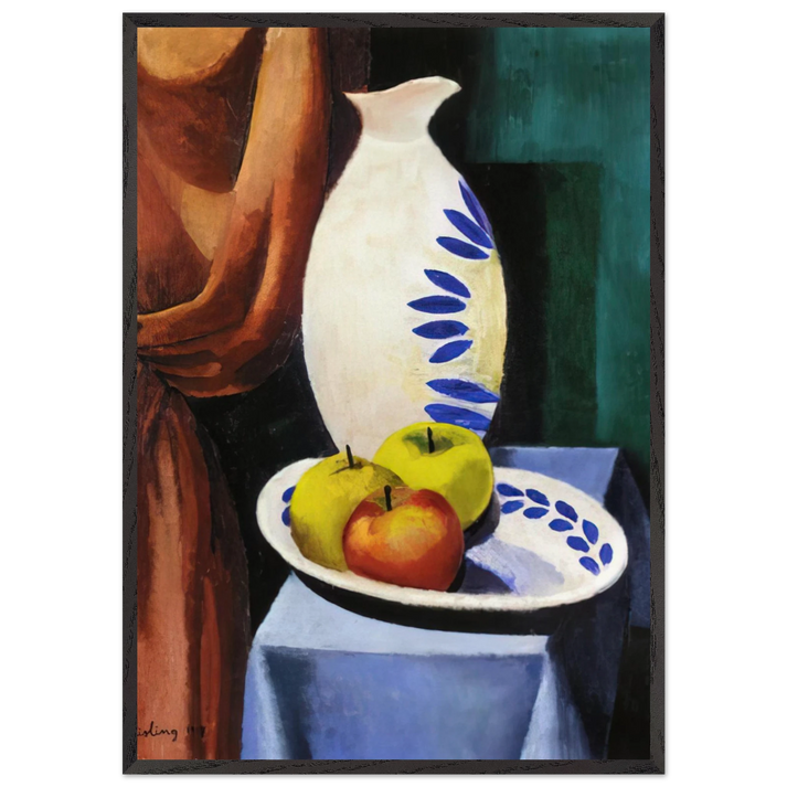 STILL LIFE WITH WHITE PITCHER 1917 - Moise Kisling 70x100 cm / 28x40 inches Framed Art Print – Black Wooden Frame
