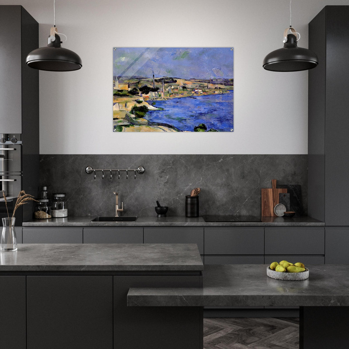 The Bay of l'Estaque and Saint-Henri - Paul Cézanne Acrylic Print - 70x100 cm / 28x40″ inches