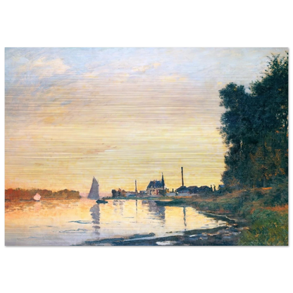 Argenteuil, Late Afternoon - claude monet Brushed Aluminum Print - 70x100 cm / 28x40 inches | claude monet Aluminum Print | claude monet Prints