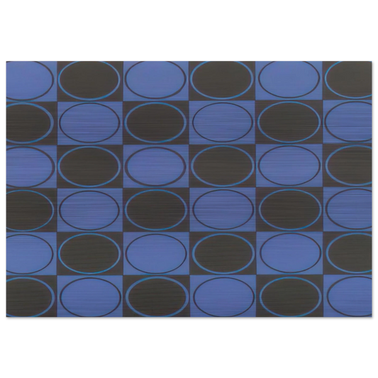 Carre bleu et noir - 1980 - Antonio Asis Brushed Aluminum Print - 70x100 cm / 28x40 inches | Antonio Asis Aluminum Print | Antonio Asis Prints