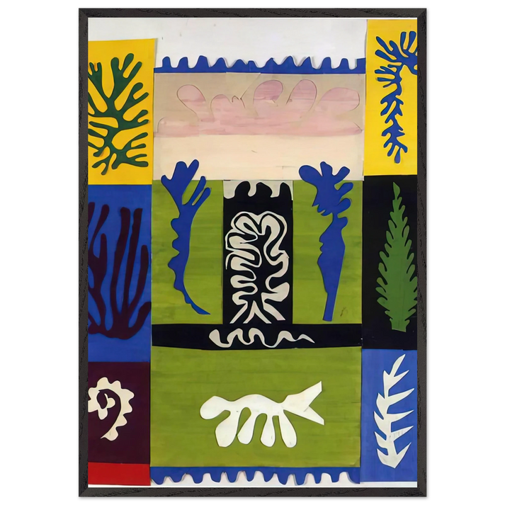 CUT OUTS 5 - Henri Matisse 70x100 cm / 28x40 inches Framed Art Print – Black Wooden Frame