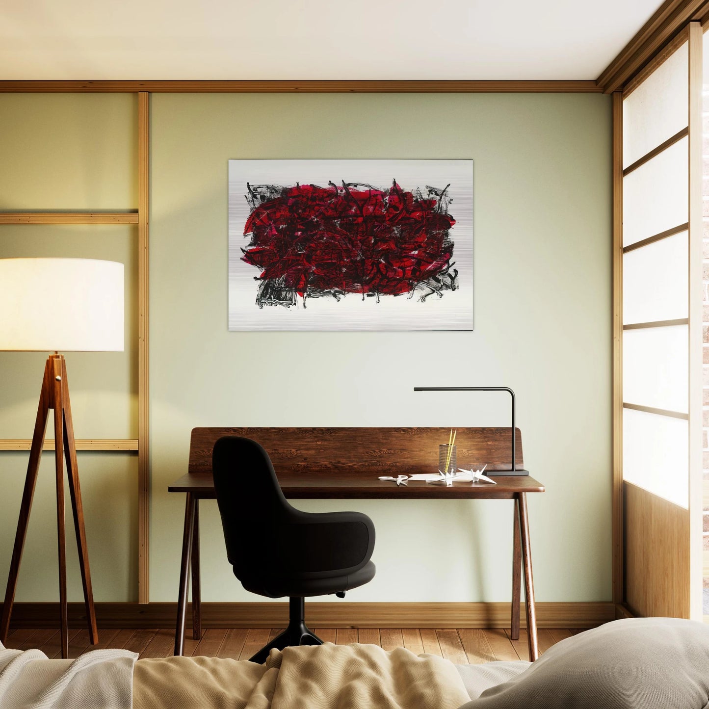 Leaves III 1967 - Jean-Paul Riopelle Brushed Aluminum Print - 70x100 cm / 28x40 inches | Jean-Paul Riopelle Aluminum Print | Jean-Paul Riopelle Prints