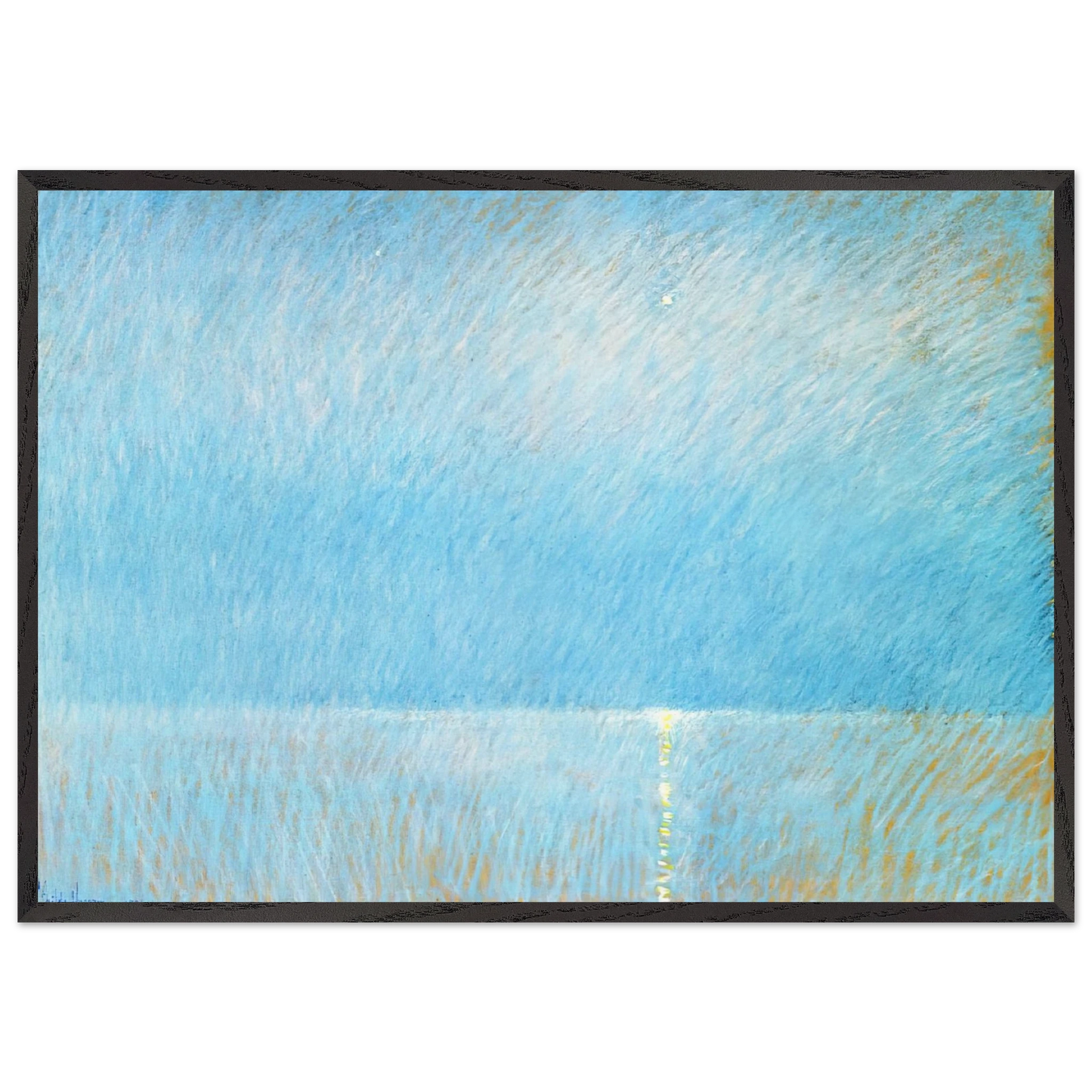 The Evening Star - Childe Hassam 70x100 cm / 28x40 inches Framed Art Print – Black Wooden Frame
