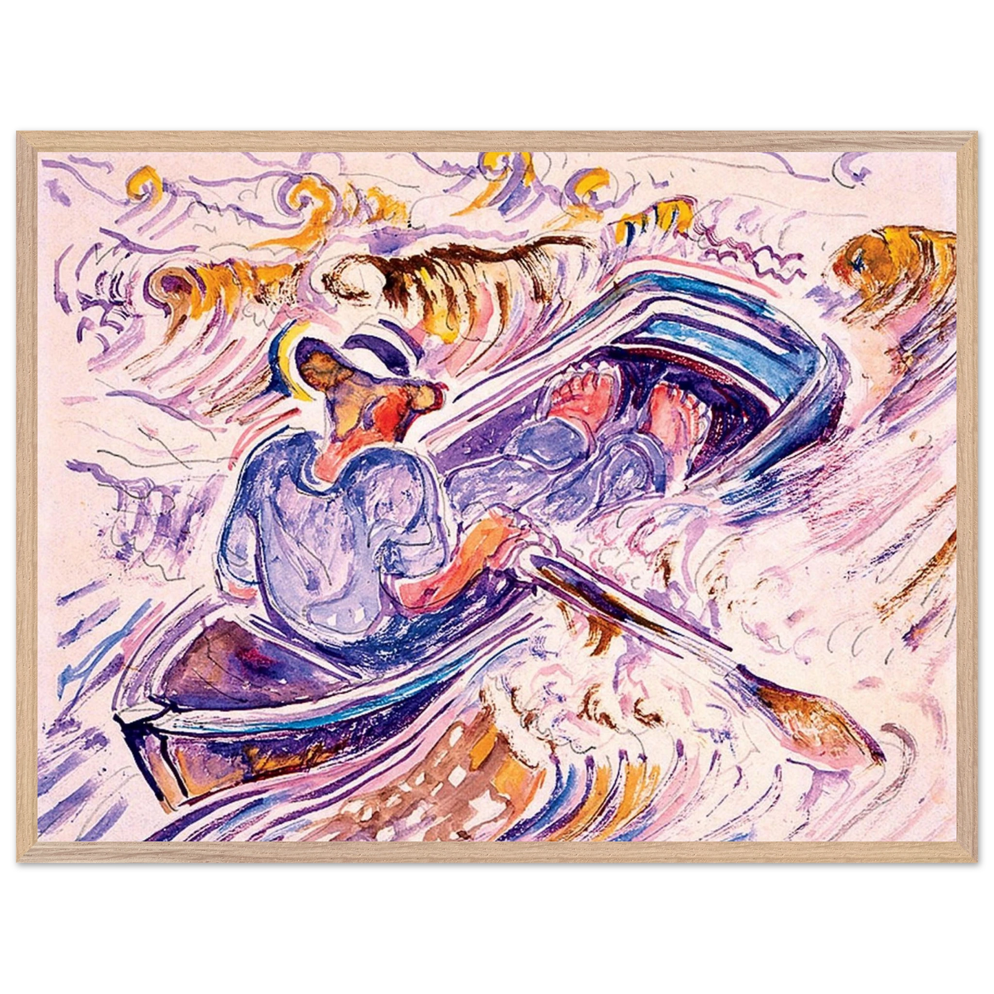 Walter Inglis Anderson - Walter Anderson Wall art - 30x45 cm / 12x18 inches - Premium Wooden Framed Poster With Fine Art Paper-canvas - Black frame