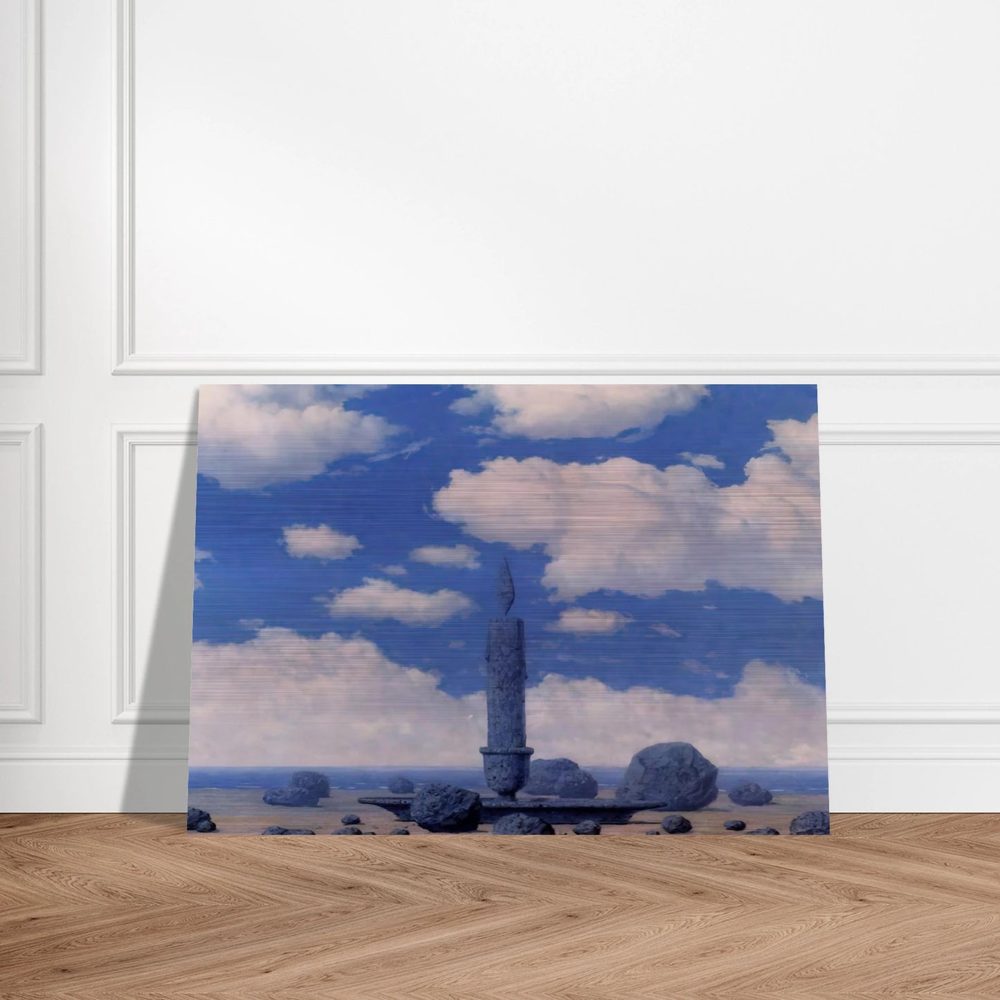 SOUVENIR FROM TRAVELS - Rene Magritte Brushed Aluminum Print - 70x100 cm / 28x40 inches | Rene Magritte Aluminum Print | Rene Magritte Prints