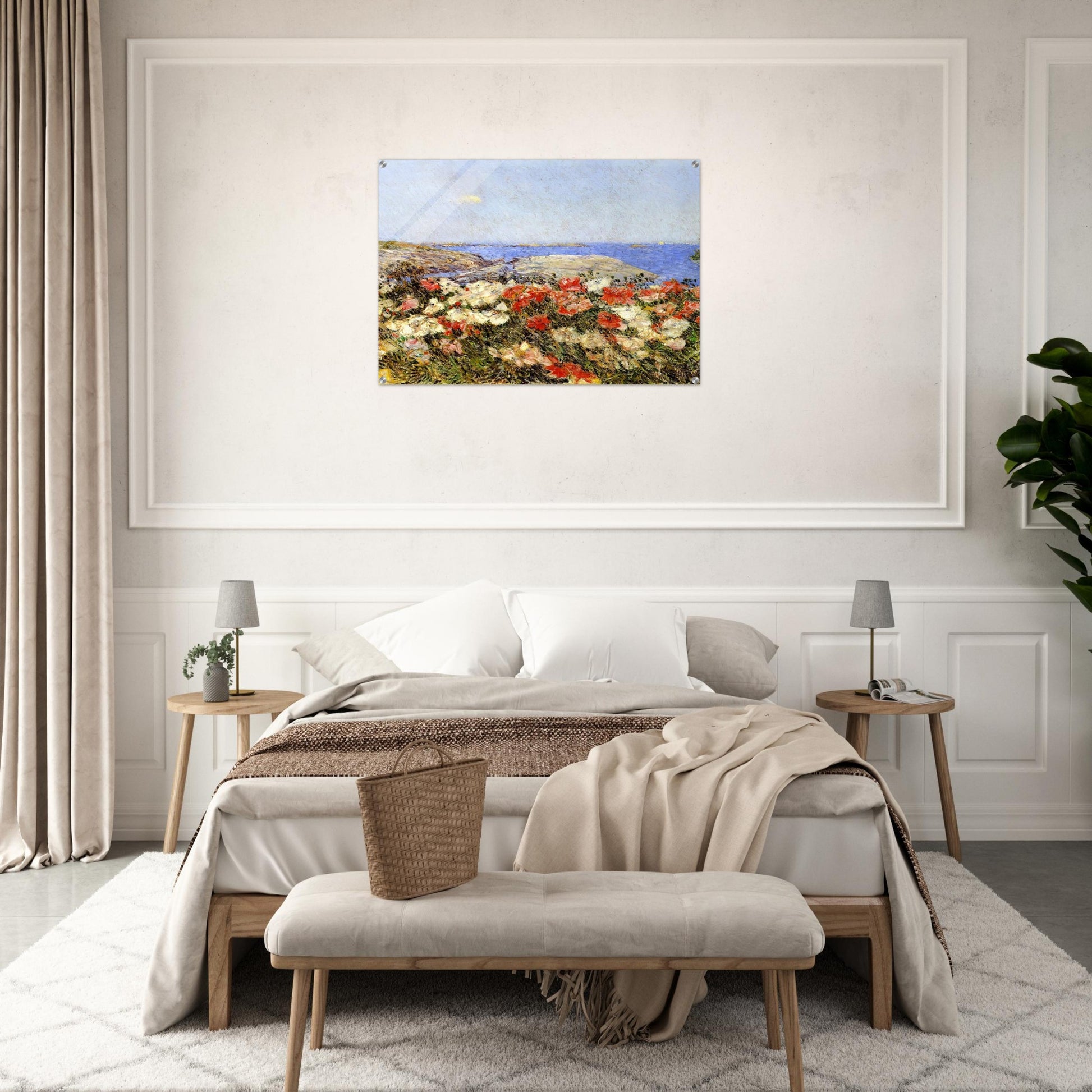 Poppies on the Isles of Shoals - Childe Hassam Acrylic Print - 70x100 cm / 28x40″ inches | Childe Hassam Wall Art | Childe Hassam Prints