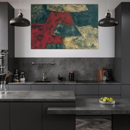 Composition - 1958 - Serge Poliakoff Art Prints - 100x150 cm / 40x60″ inches | Serge Poliakoff Poster | Serge Poliakoff Prints