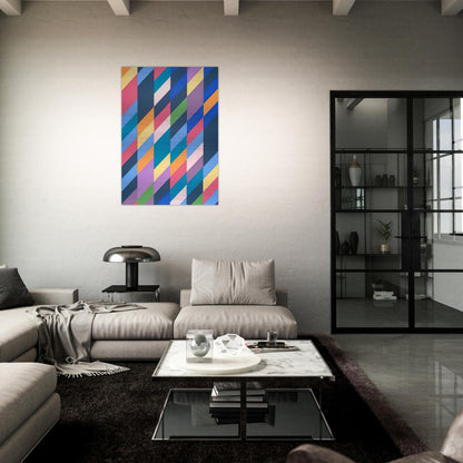 SHADOW PLAY 1990 - Bridget Riley Brushed Aluminum Print - 70x100 cm / 28x40 inches | Bridget Riley Aluminum Print | Bridget Riley Prints