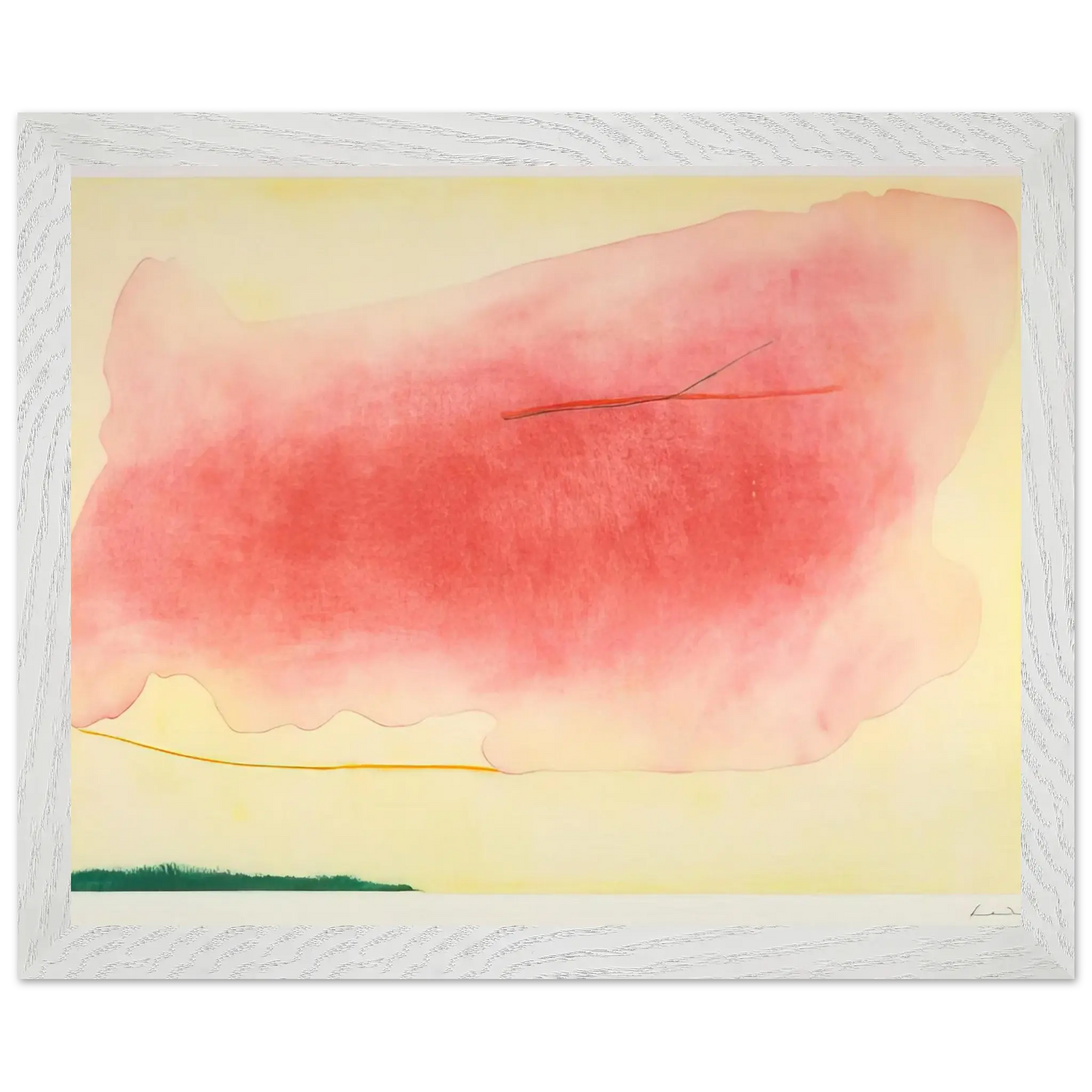 Helen Frankenthaler - Nepenthe - 1972 Wall art - 45x60 cm / 18x24 Inches - Premium Wooden Framed Poster With Fine Art Paper - White frame