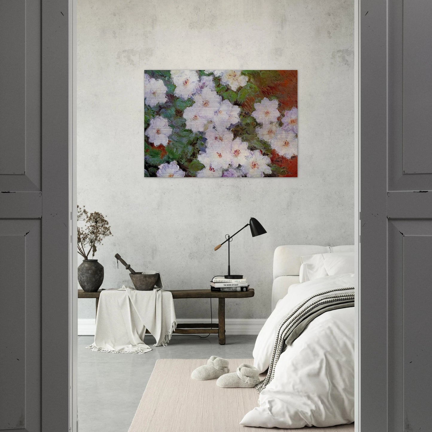 Clematis - claude monet Brushed Aluminum Print - 70x100 cm / 28x40 inches | claude monet Aluminum Print | claude monet Prints