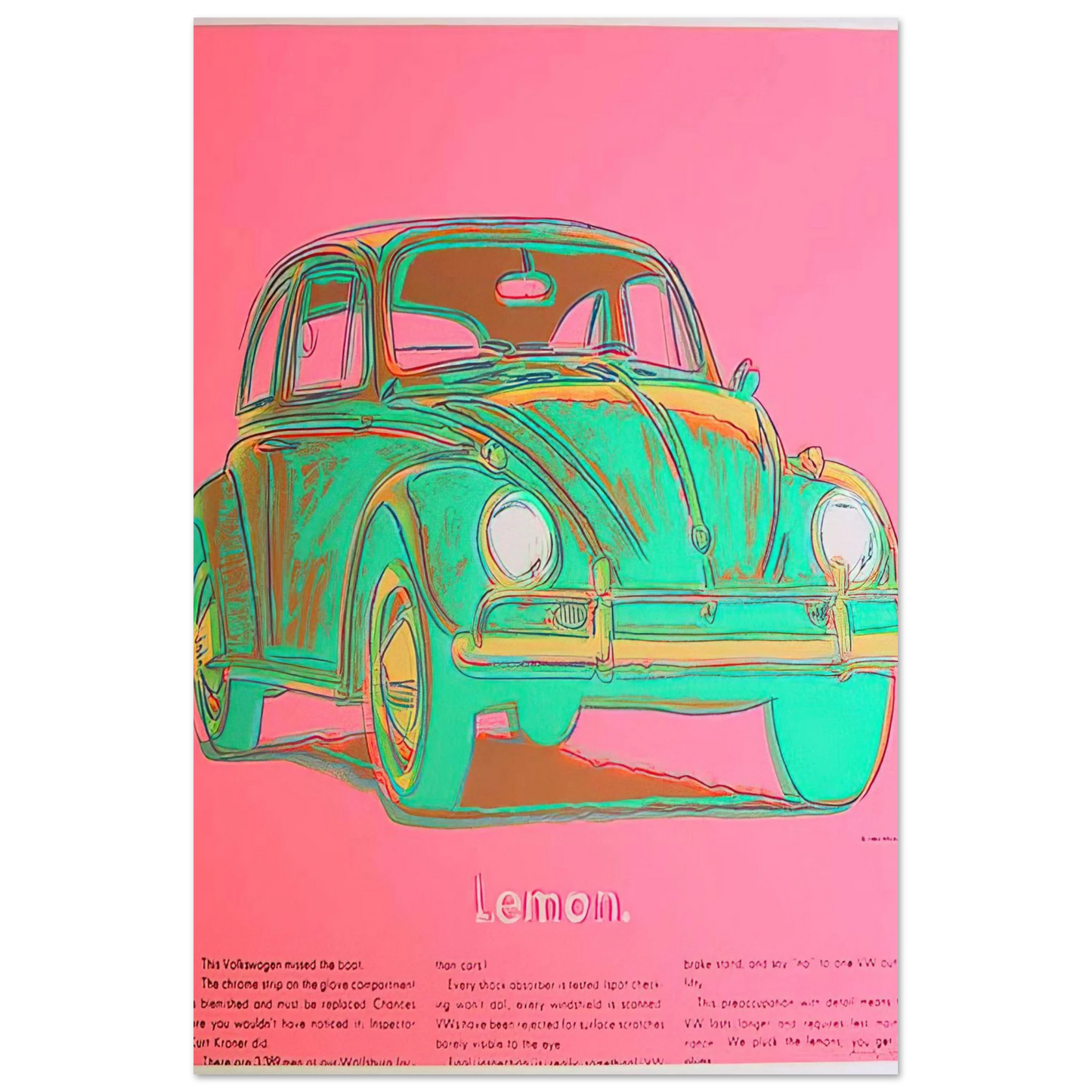 Andy Warhol - Volkswagen Fine Art Poster