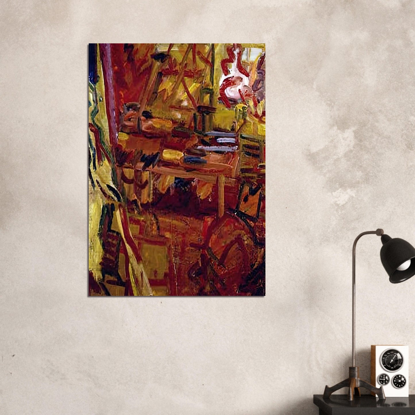 IN THE STUDIO - Frank Auerbach Brushed Aluminum Print - 70x100 cm / 28x40 inches | Frank Auerbach Aluminum Print | Frank Auerbach Prints