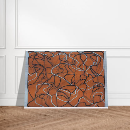 Red Ground Letter - 2010 - Brice Marden Brushed Aluminum Print - 70x100 cm / 28x40 inches | Brice Marden Aluminum Print | Brice Marden Prints