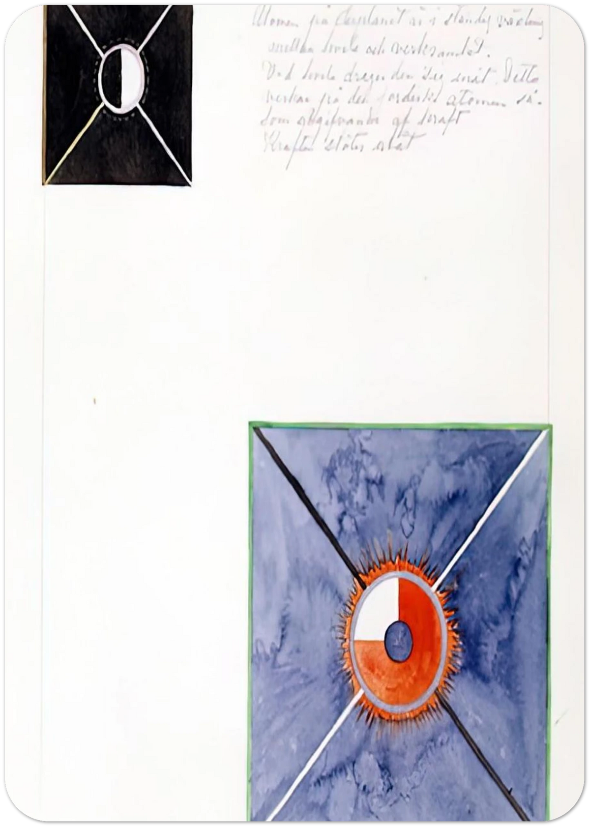ATOM SERIES NO 8 ATOM ON THE ETHER PLANE IS IN CONSTANT CHANGE BETWEEN REST AND ACTIVITY AT THE 1917 By Hilma af Klint Pack of 10 Post Cards | Hilma af Klint Post Cards | A6 (10.5 x 14.8 cm) - 4.1 x 5.8 inches
