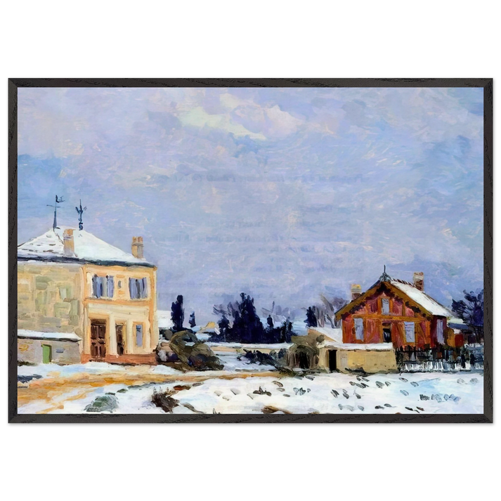 Neige - 1876 - Armand Guillaumin 70x100 cm / 28x40 inches Framed Art Print – Black Wooden Frame