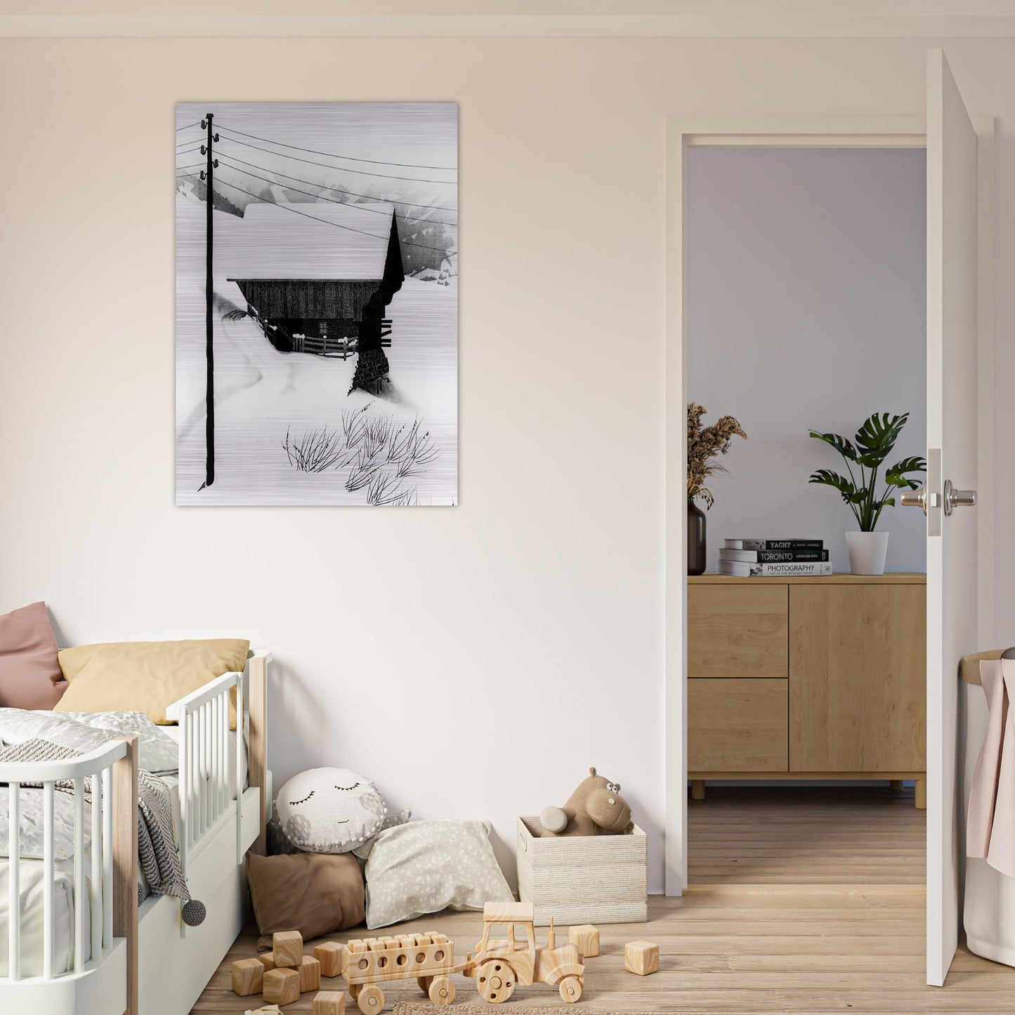 SNOW - MC Escher Brushed Aluminum Print - 70x100 cm / 28x40 inches | MC Escher Aluminum Print | MC Escher Prints
