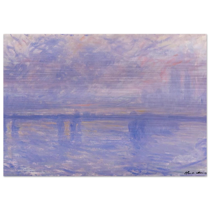 Charing Cross Bridge 09 - claude monet Brushed Aluminum Print - 70x100 cm / 28x40 inches | claude monet Aluminum Print | claude monet Prints