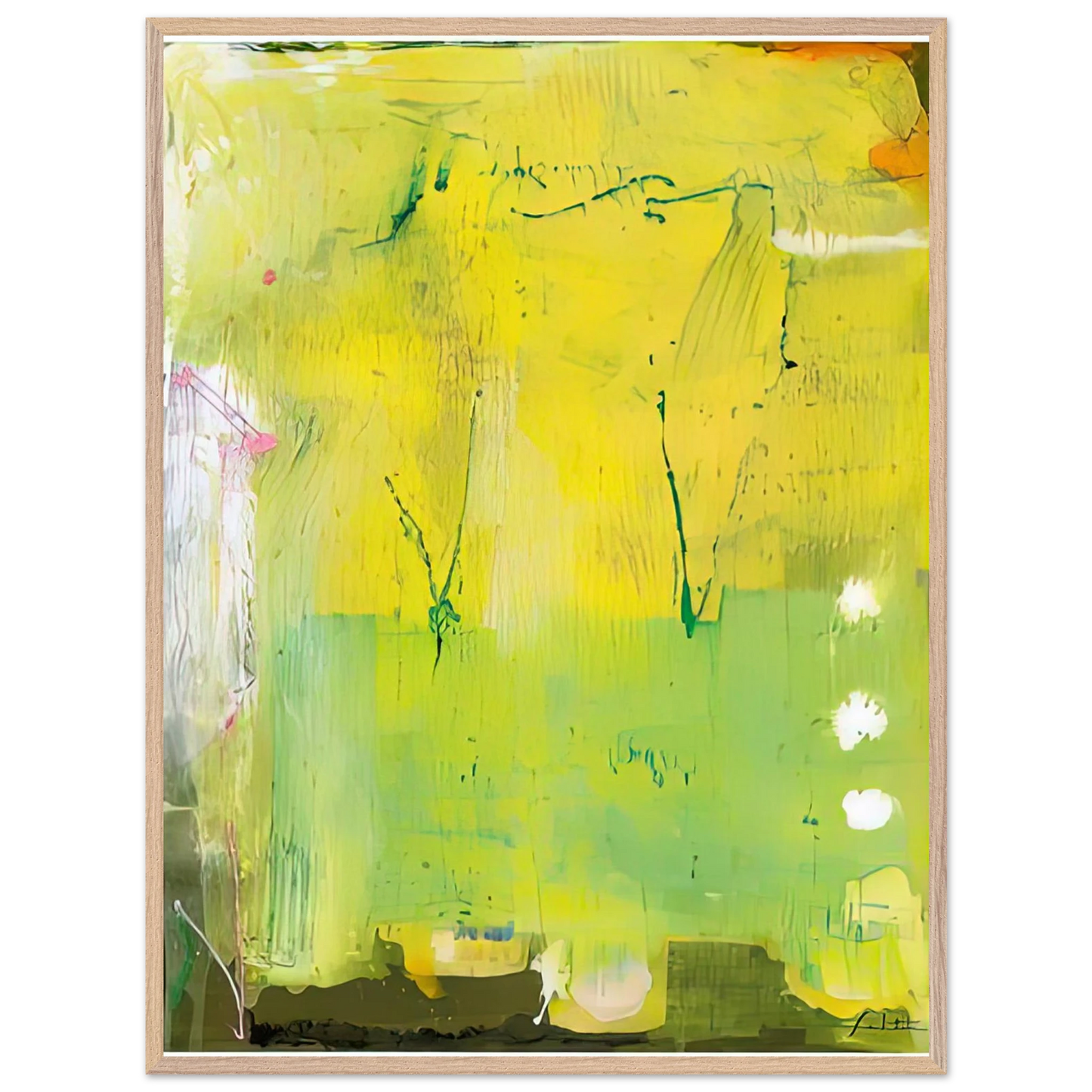 Helen Frankenthaler - The RakeÃ¢â‚¬â„¢s Progress, 1991- Wall Art - 30x40 cm / 12x16 inches - Premium Wooden Framed Poster With Fine Art Paper-canvas - Wood frame