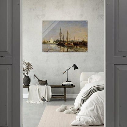 Pleasure Boats, Argenteuil, c.1872-3 oil on canvas - claude monet Acrylic Print - 70x100 cm / 28x40″ inches | claude monet Wall Art | claude monet Prints