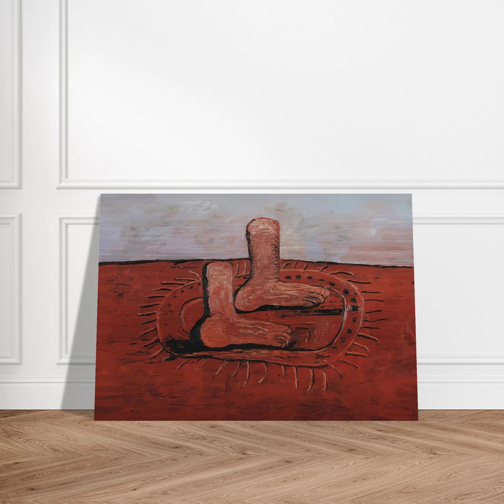 TWO FAT FEET - Philip Guston Brushed Aluminum Print - 70x100 cm / 28x40 inches | Philip Guston Aluminum Print | Philip Guston Prints