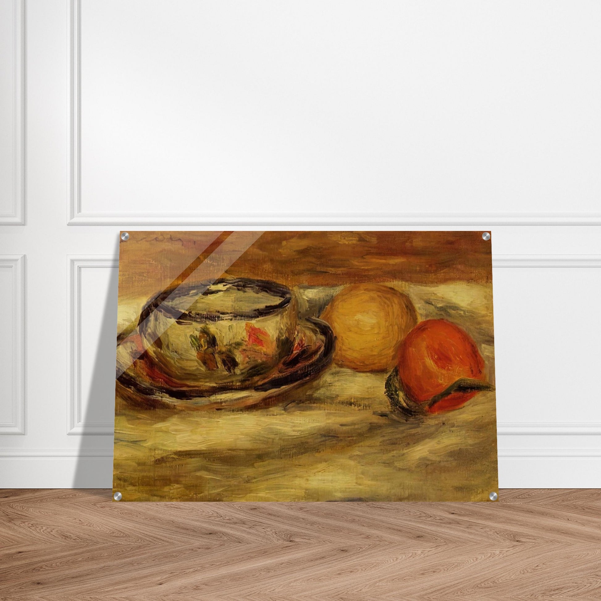 Cup, Lemon and Tomato - Pierre-Auguste Renoir Acrylic Print - 70x100 cm / 28x40″ inches | Pierre-Auguste Renoir Wall Art | Pierre-Auguste Renoir Prints