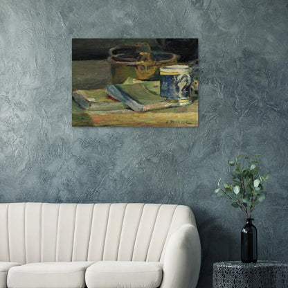 STILL LIFE WITH BOOKS 1895 - Henri Matisse Brushed Aluminum Print - 70x100 cm / 28x40 inches | Henri Matisse Aluminum Print | Henri Matisse Prints