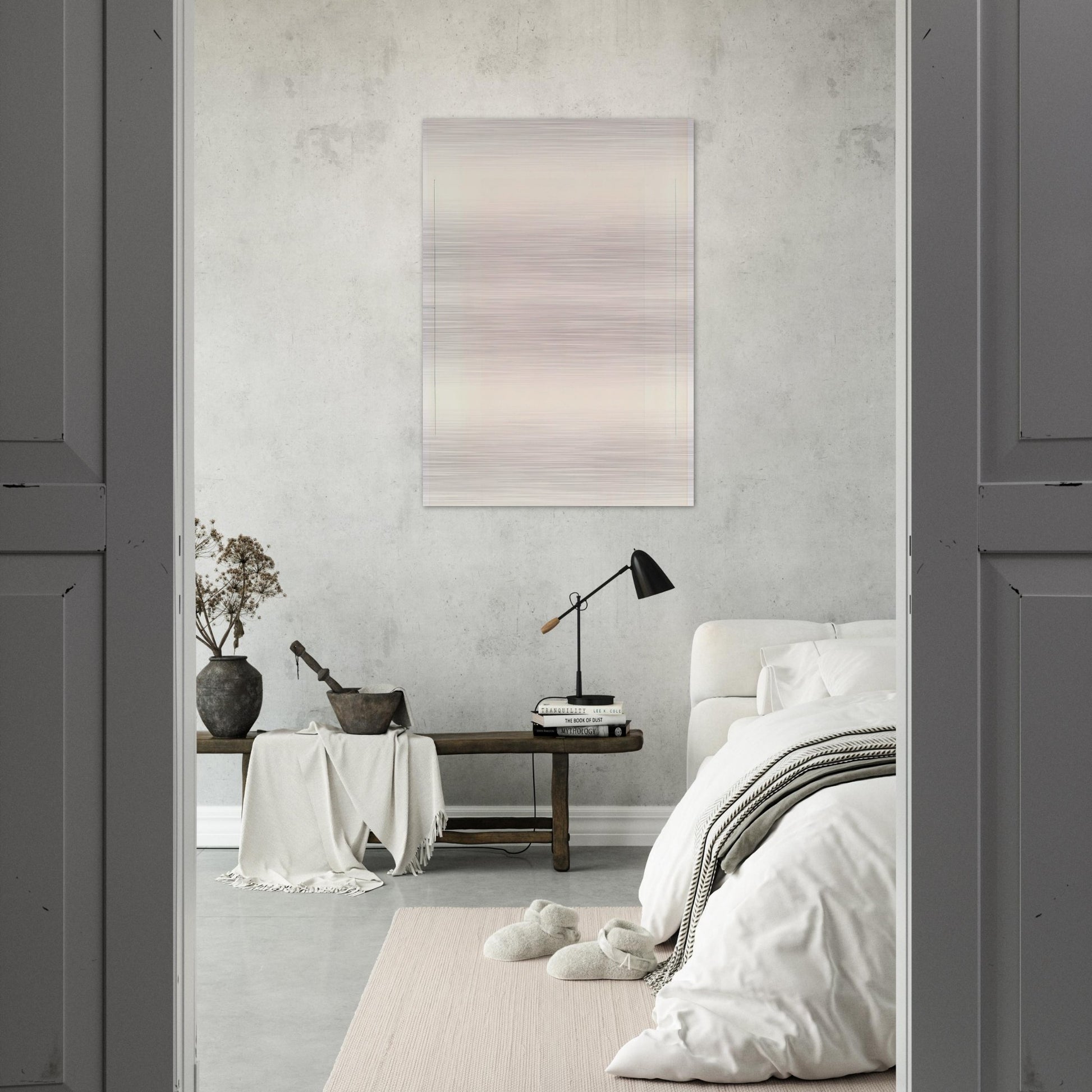 Red Bird - Agnes Martin Brushed Aluminum Print - 70x100 cm / 28x40 inches | Agnes Martin Aluminum Print | Agnes Martin Prints