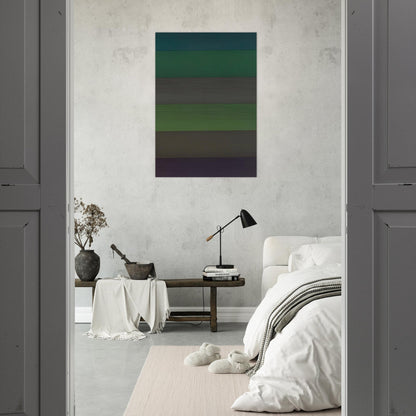 Horizontal Bands with Colors Superimposed - Sol LeWitt Brushed Aluminum Print - 70x100 cm / 28x40 inches | Sol LeWitt Aluminum Print | Sol LeWitt Prints