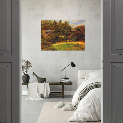 Railway Bridge at Chatou - Pierre-Auguste Renoir Brushed Aluminum Print - 70x100 cm / 28x40 inches | Pierre-Auguste Renoir Aluminum Print | Pierre-Auguste Renoir Prints