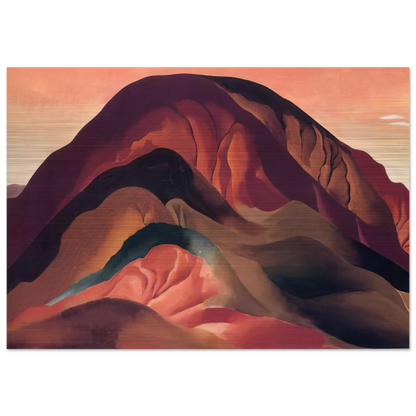 Rust Red Hills - Georgia O'Keeffe Brushed Aluminum Print - 70x100 cm / 28x40 inches | Georgia O'Keeffe Aluminum Print | Georgia O'Keeffe Prints