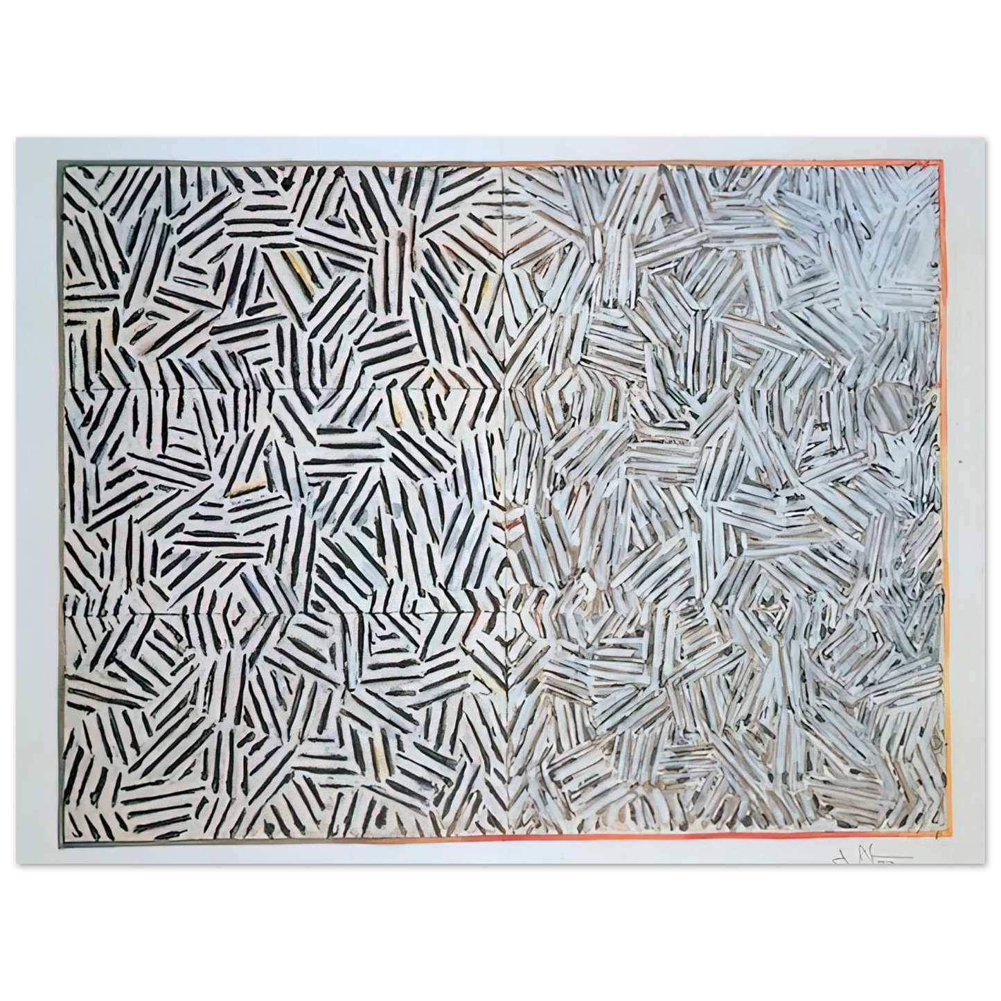Jasper Johns - CORPSE AND MIRROR 1969  75x100 cm / 30x40inches Fine Art Poster