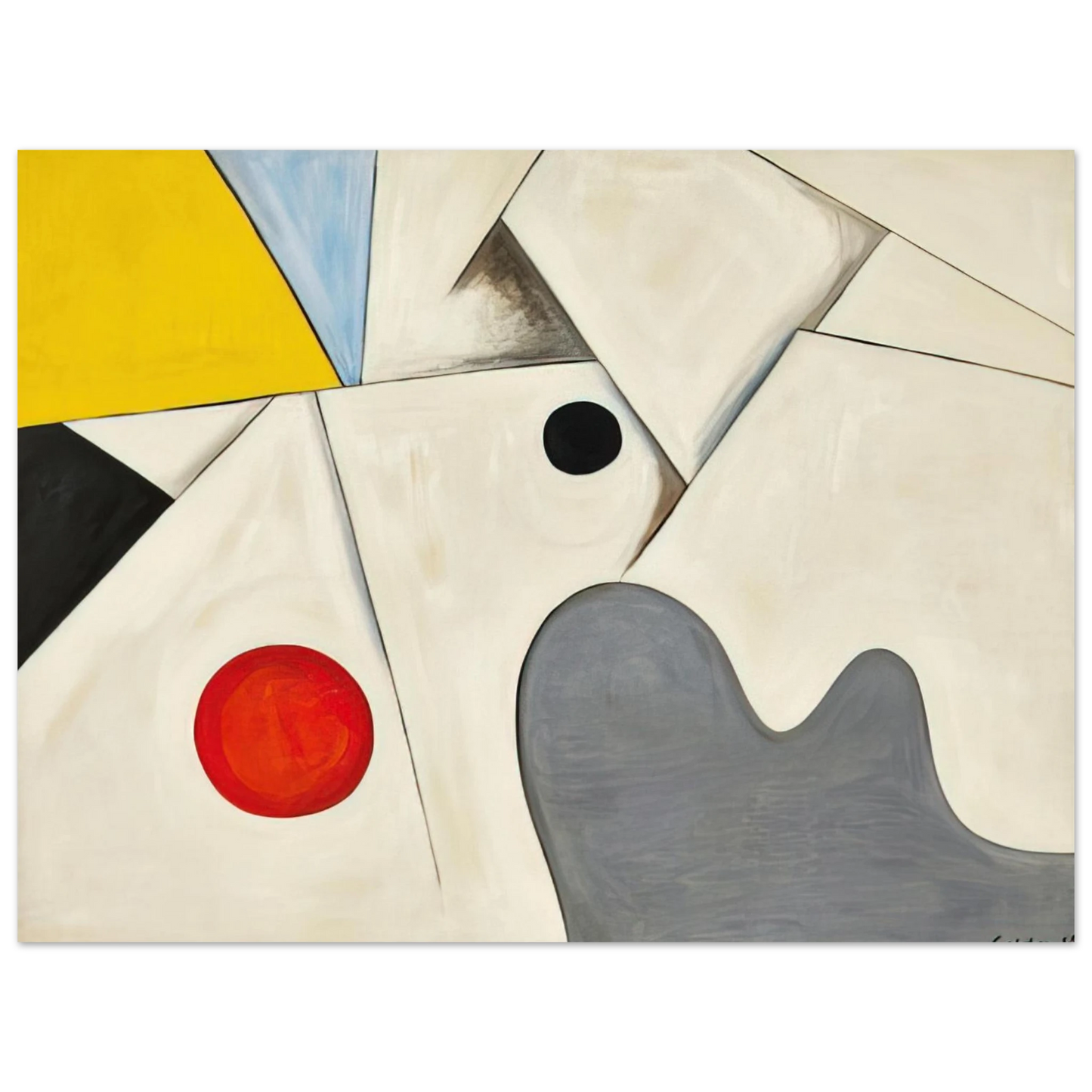 Alexander Calder - WHITE FIELDS 1955 Fine Art Poster