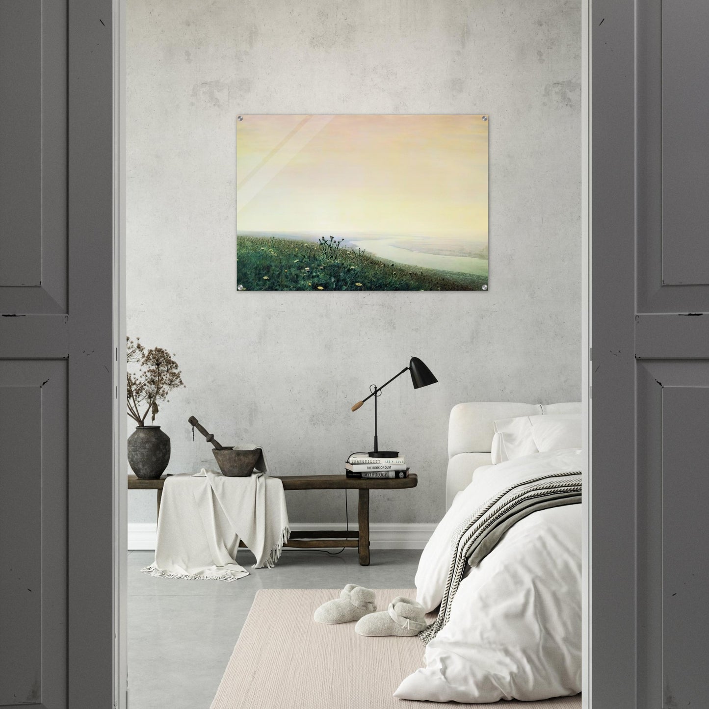 Dnieper in the morning - Arkhyp Kuindzhi Acrylic Print - 70x100 cm / 28x40″ inches