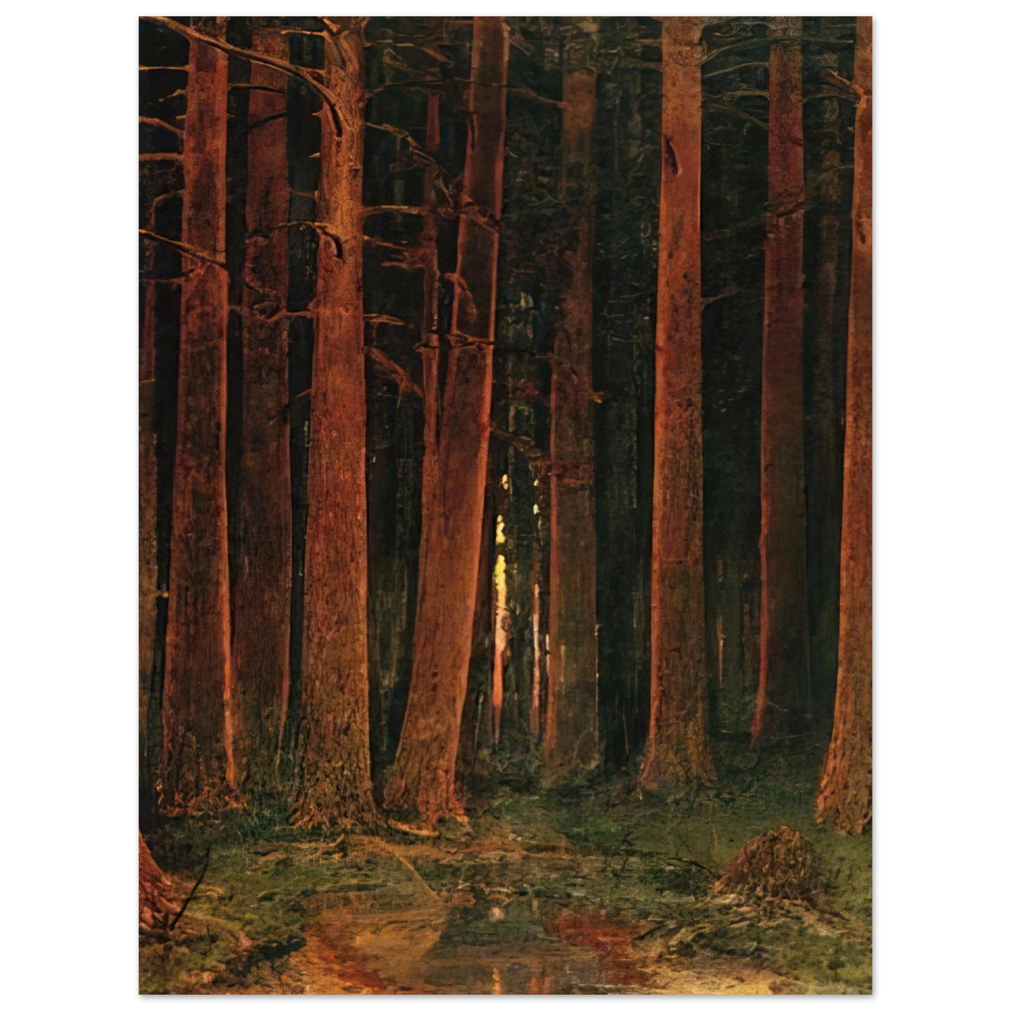 Arkhyp Kuindzhi - Sunset in the forest  75x100 cm / 30x40inches Fine Art Poster