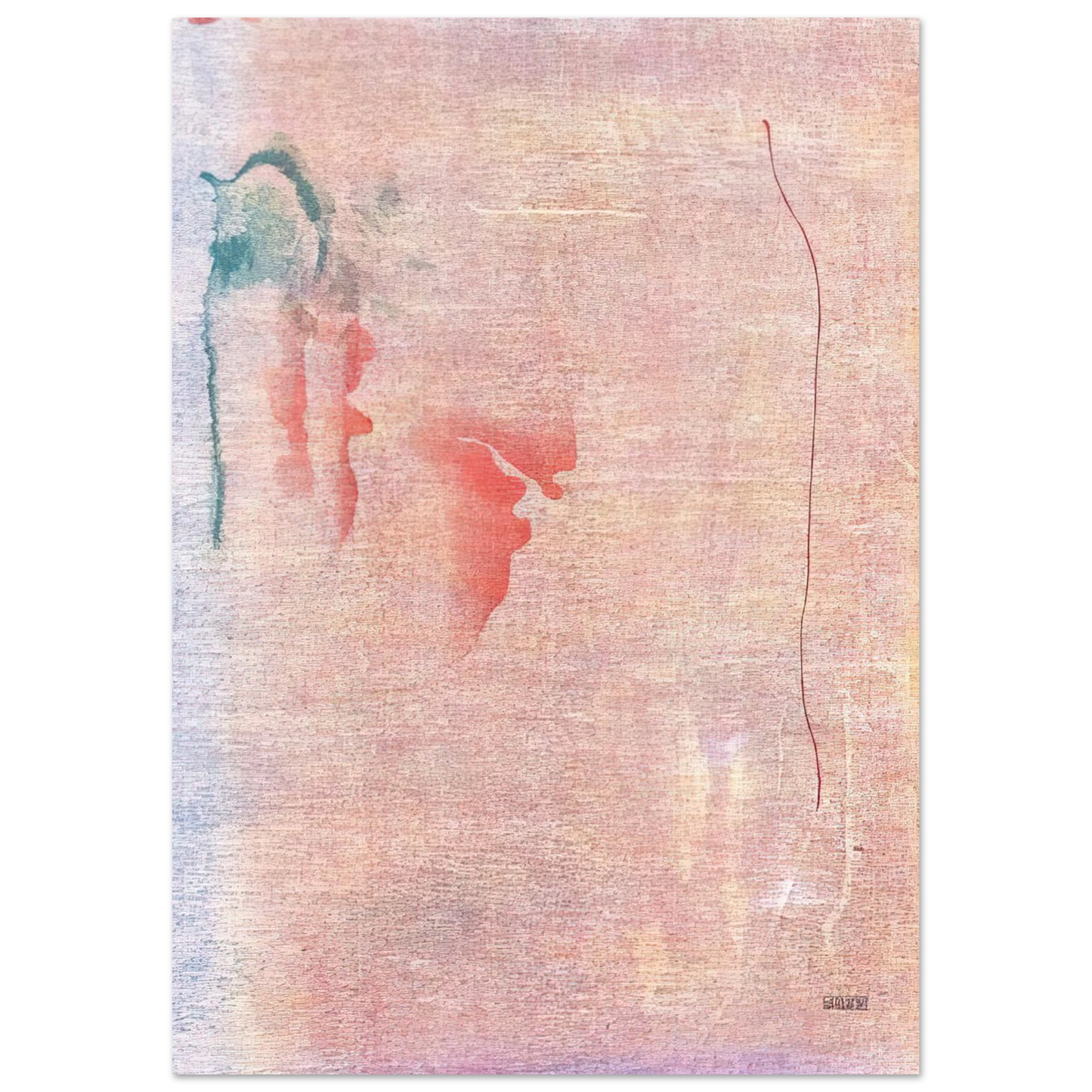 Helen Frankenthaler - Cedar Hill - 1983 Wall art - 13x18 cm / 5x7 inches - Premium Wooden Framed Poster With Fine Art Paper-canvas - White frame