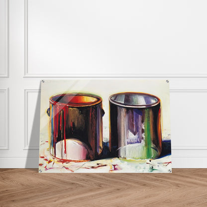 Two Paint Cans - 1987 - Wayne Thiebaud Acrylic Print - 70x100 cm / 28x40″ inches